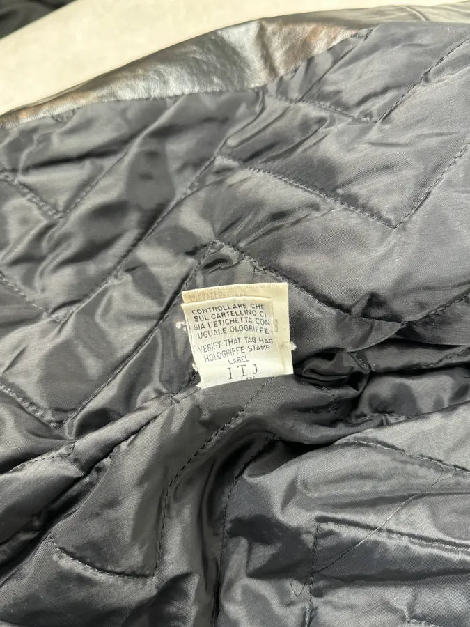 2000s Gianfranco Ferré Black Leather Trucker Jacket vrvRykd 11