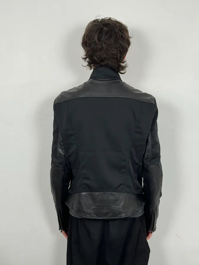 2000s Gianfranco Ferré Black Nylon & Leather Bomber Jacket tPEXopf 2