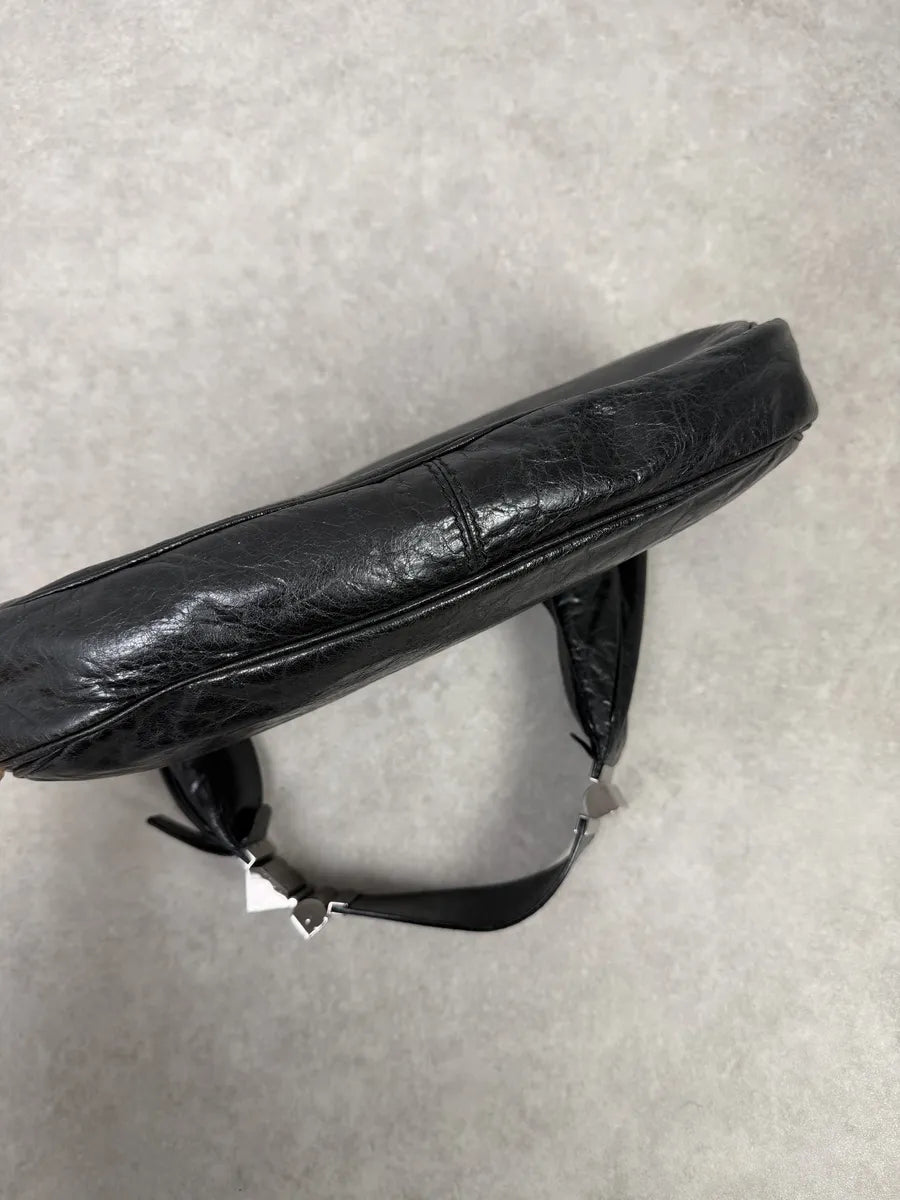 2000s Gianfranco Ferré Black Premium Curved Leather Bag IJNlBPx 11