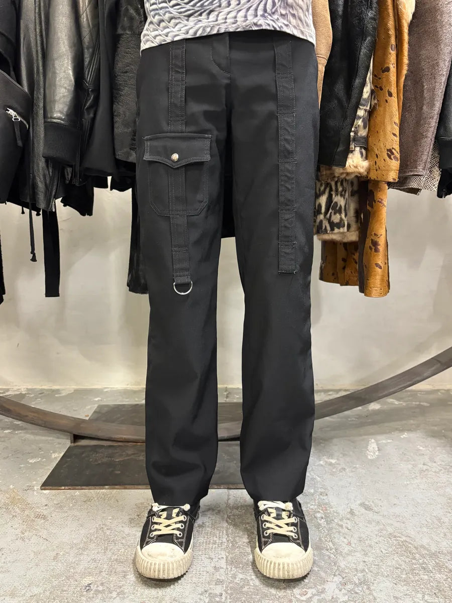 2000s Gianfranco Ferré Black Straps Pants (S) tRpkpyF 0