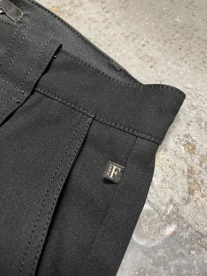 2000s Gianfranco Ferré Black Straps Pants (S) tRpkpyF 5