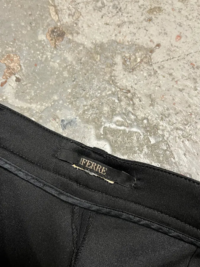 2000s Gianfranco Ferré Black Straps Pants (S) tRpkpyF 9