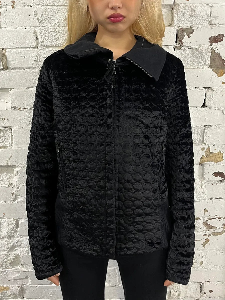 2000s Gianfranco Ferré Black Textured Hybrid Black Jacket qfZweLI 1