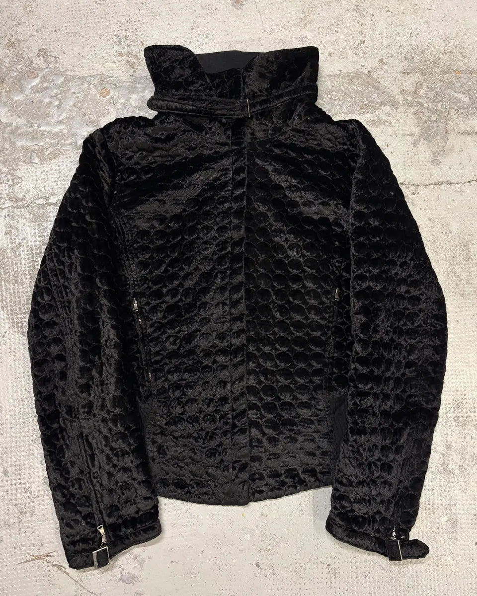 2000s Gianfranco Ferré Black Textured Hybrid Black Jacket qfZweLI 0