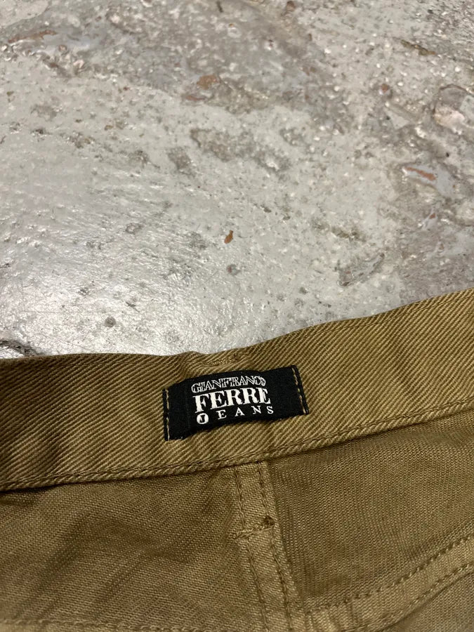 2000s Gianfranco Ferré Bleached Effect Green Pants BJhpbei 10