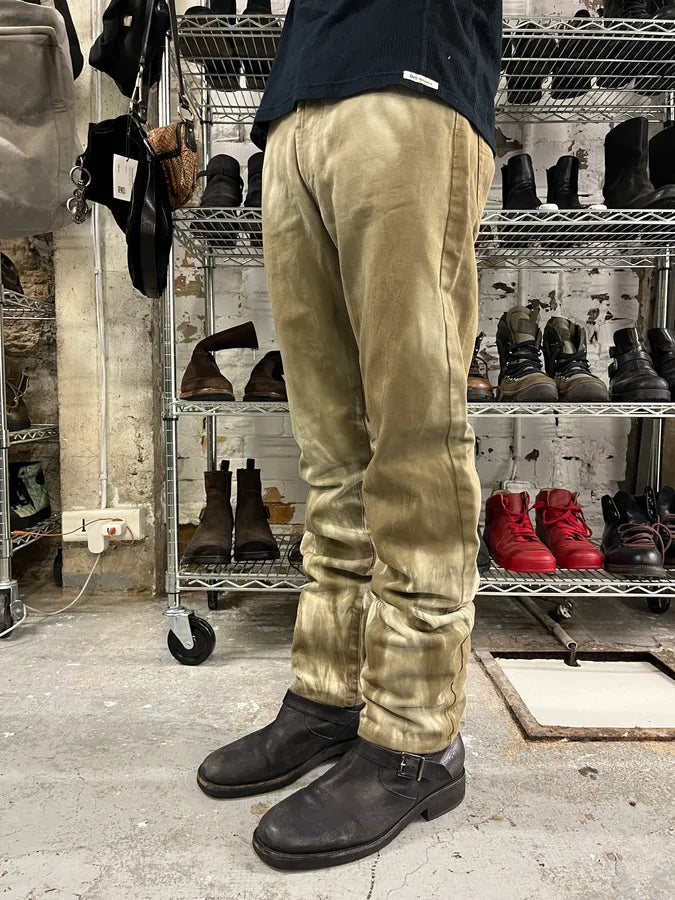 2000s Gianfranco Ferré Bleached Effect Green Pants BJhpbei 2