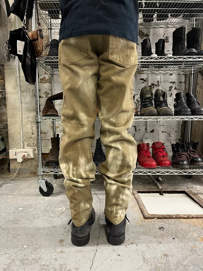 2000s Gianfranco Ferré Bleached Effect Green Pants BJhpbei 3