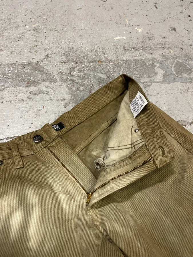 2000s Gianfranco Ferré Bleached Effect Green Pants BJhpbei 9