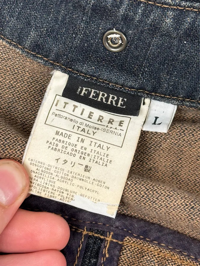 2000s Gianfranco Ferré Blue Faded Denim Jacket kvpzCuR 9