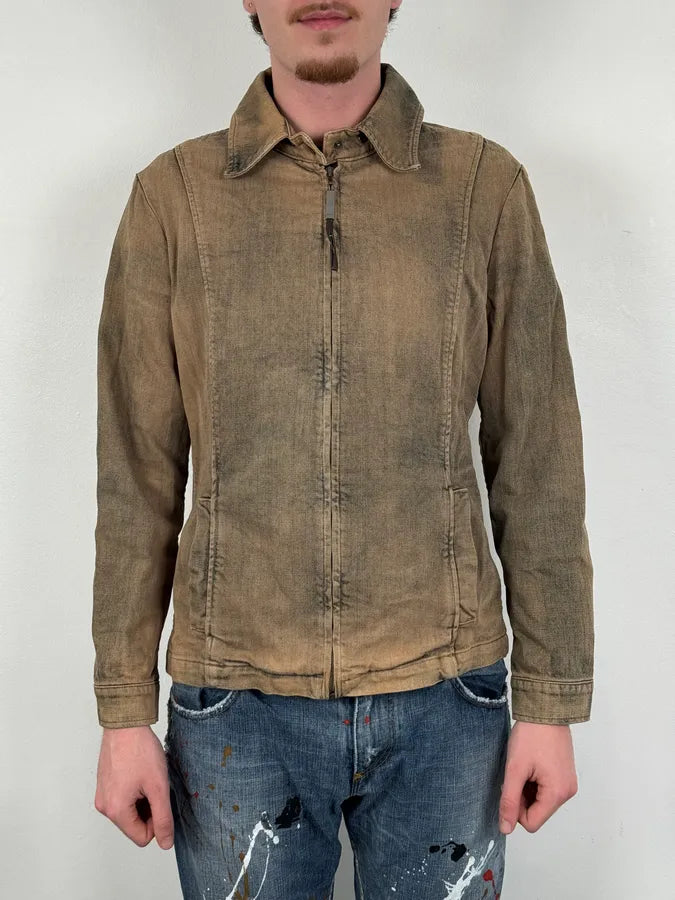 2000s Gianfranco Ferré Blue Faded Denim Jacket kvpzCuR 1