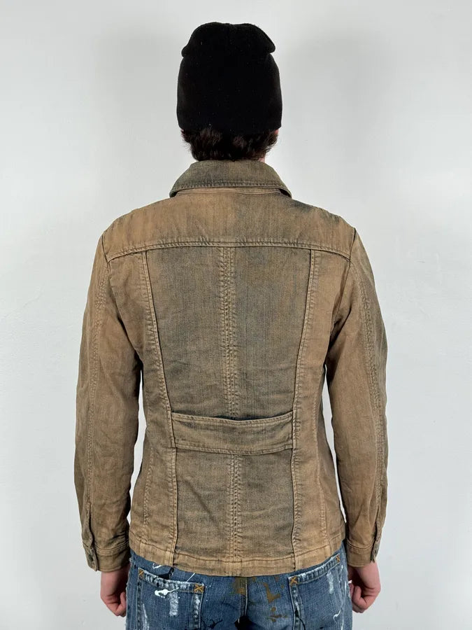 2000s Gianfranco Ferré Blue Faded Denim Jacket kvpzCuR 2