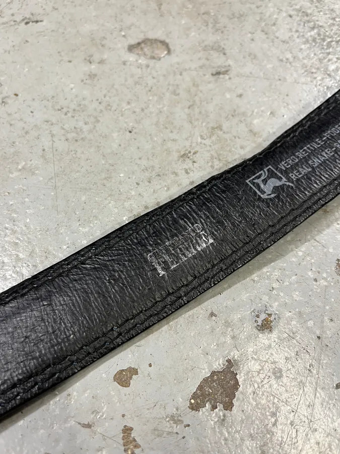 2000s Gianfranco Ferré Blue Gradient Python Embossed Leather Belt (OS) jZOBATn 10