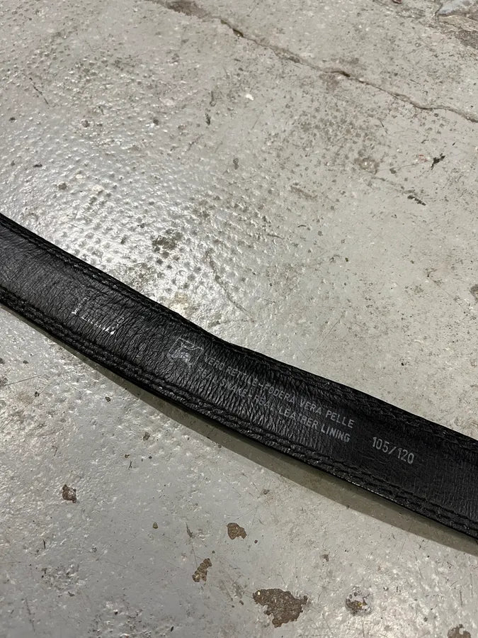 2000s Gianfranco Ferré Blue Gradient Python Embossed Leather Belt (OS) jZOBATn 9