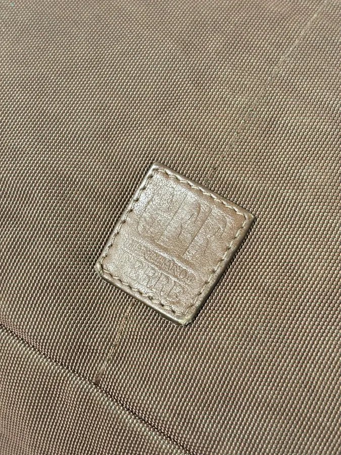 2000s Gianfranco Ferré Brown Hybrid Leather Shoulder Bag qBDiYlY 13