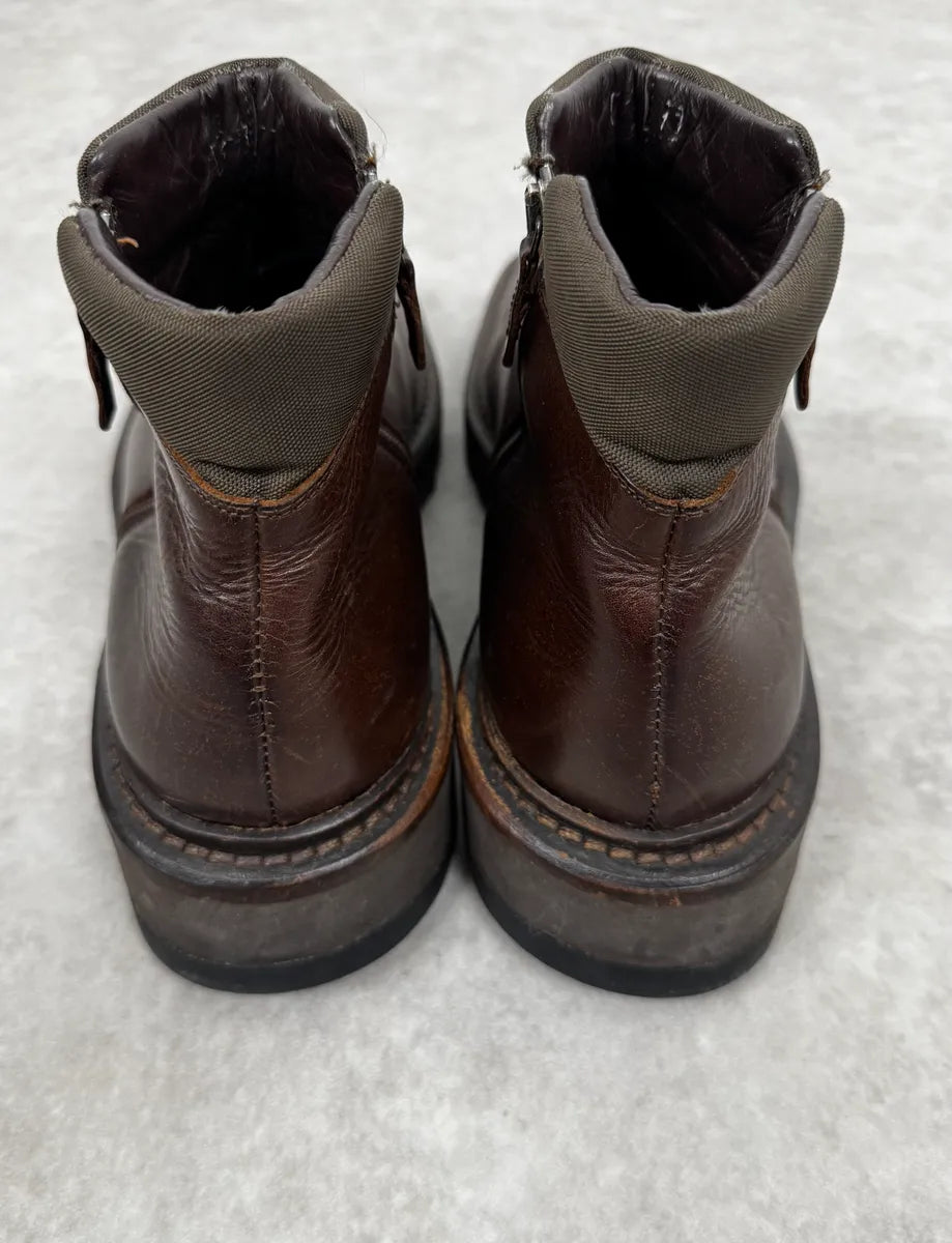 2000s Gianfranco Ferré Brown Leather Army Boots oivDyIm 3