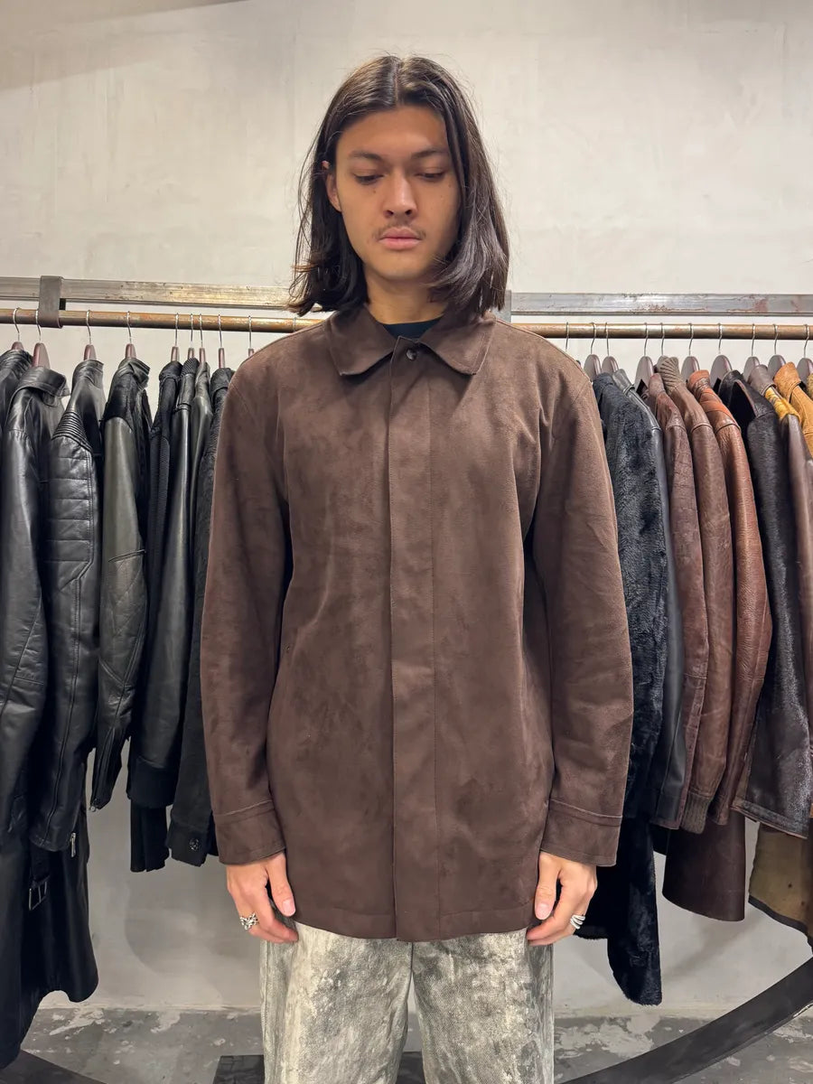 2000s Gianfranco Ferré Brown Suede Leather Jacket BCxjnSF 1