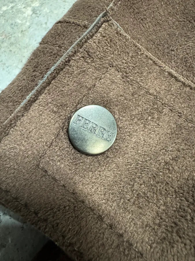 2000s Gianfranco Ferré Brown Suede Leather Jacket BCxjnSF 12