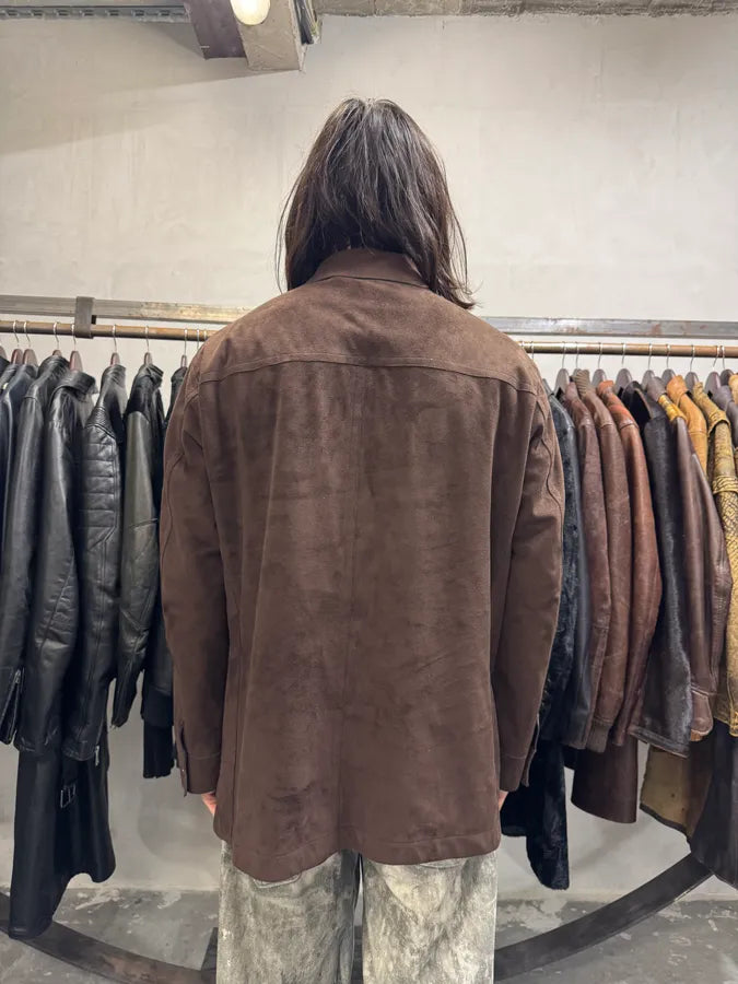 2000s Gianfranco Ferré Brown Suede Leather Jacket BCxjnSF 2