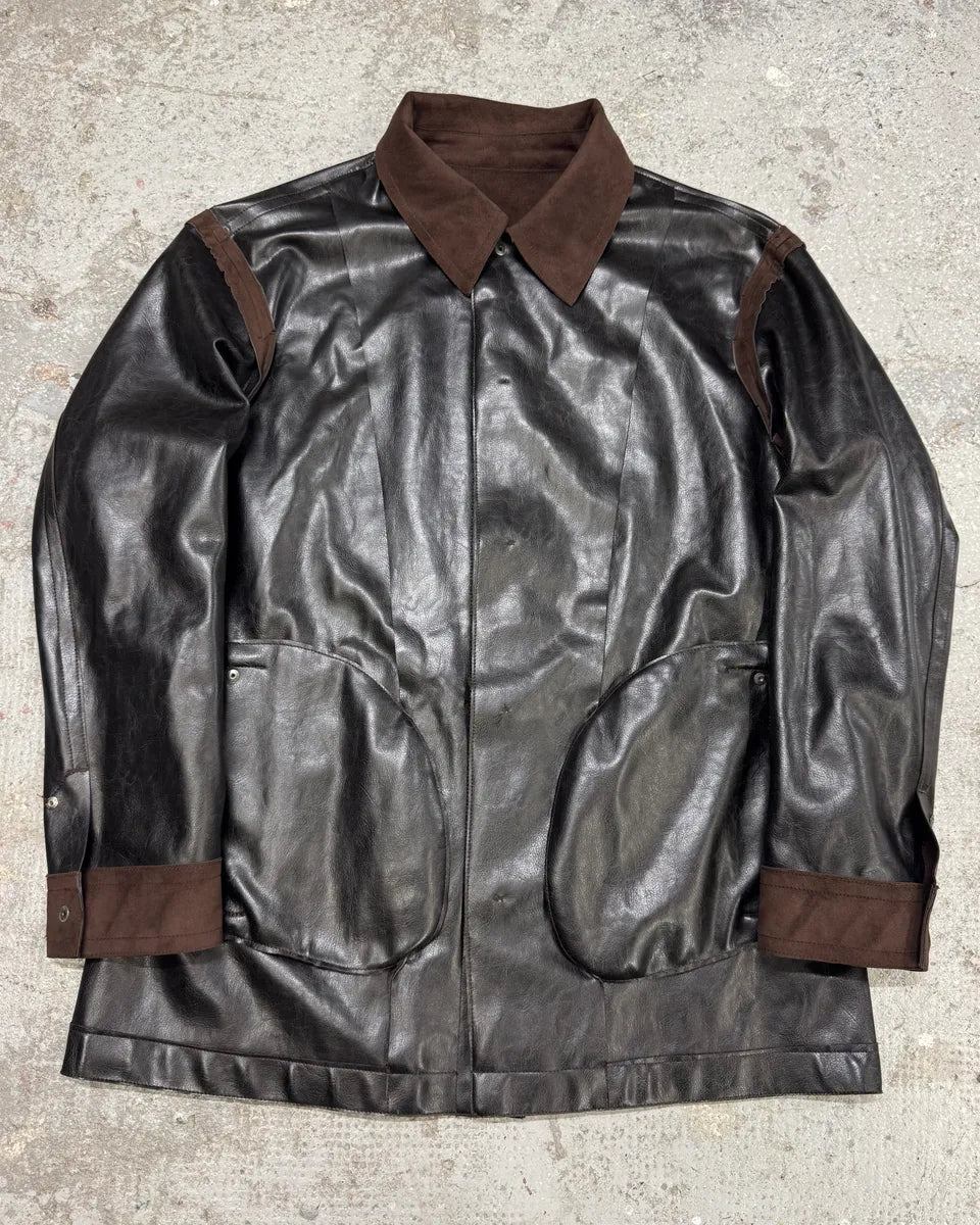 2000s Gianfranco Ferré Brown Suede Leather Jacket BCxjnSF 6