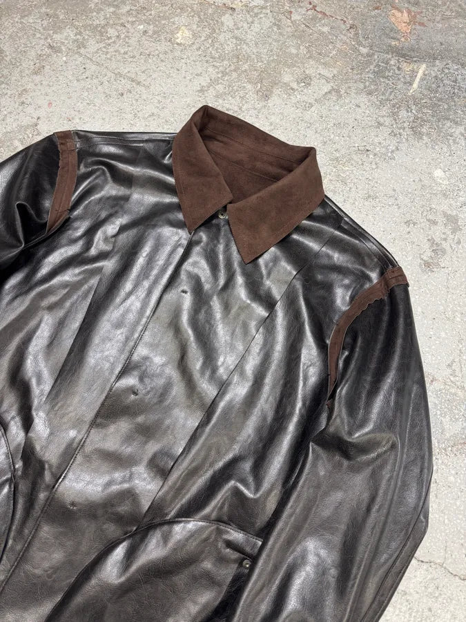 2000s Gianfranco Ferré Brown Suede Leather Jacket BCxjnSF 8