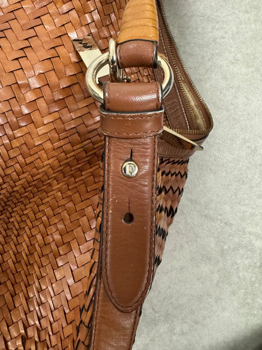2000s Gianfranco Ferré Brown Woven Gradient Handle Bag WERgTEa 7