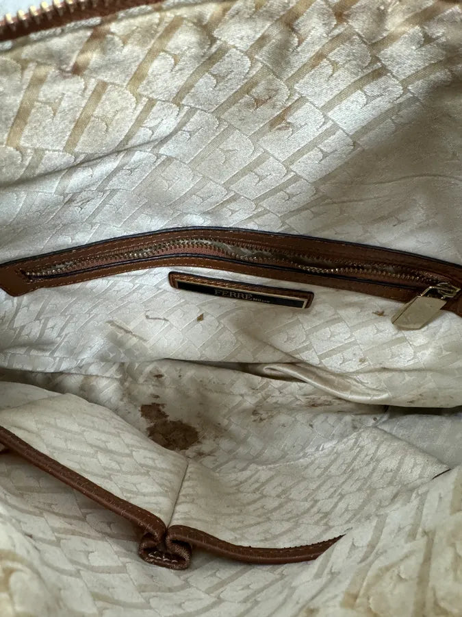 2000s Gianfranco Ferré Brown Woven Gradient Handle Bag WERgTEa 9