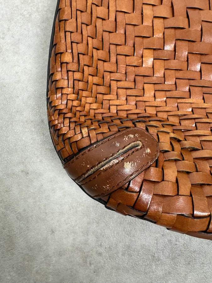 2000s Gianfranco Ferré Brown Woven Gradient Handle Bag WERgTEa 10