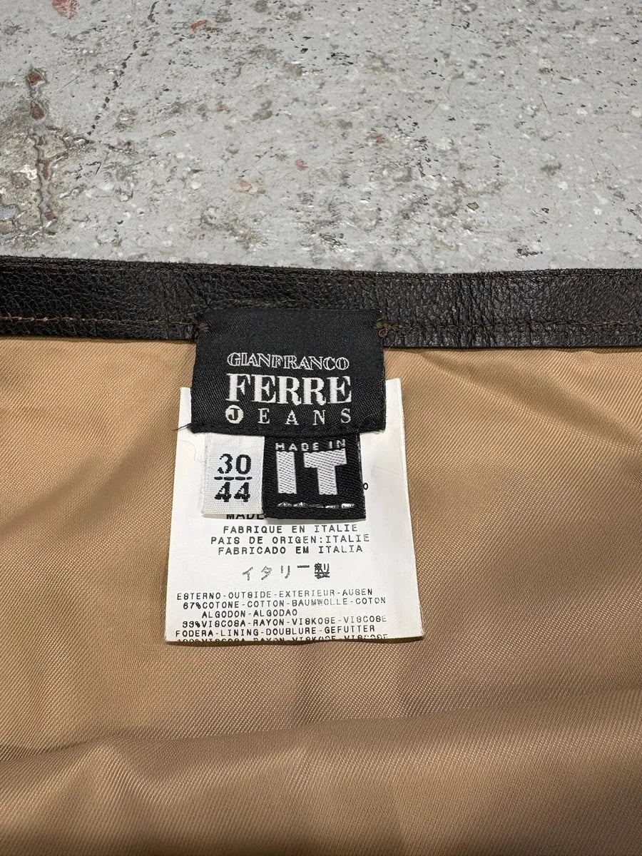 2000s Gianfranco Ferré Camel Fur Contemporary Skirt unocLiQ 10