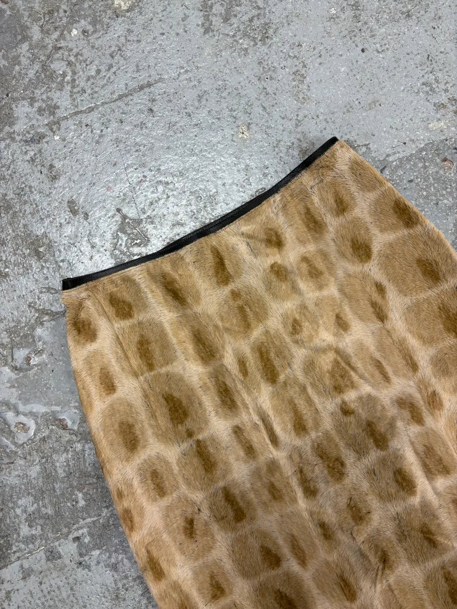 2000s Gianfranco Ferré Camel Fur Contemporary Skirt unocLiQ 9