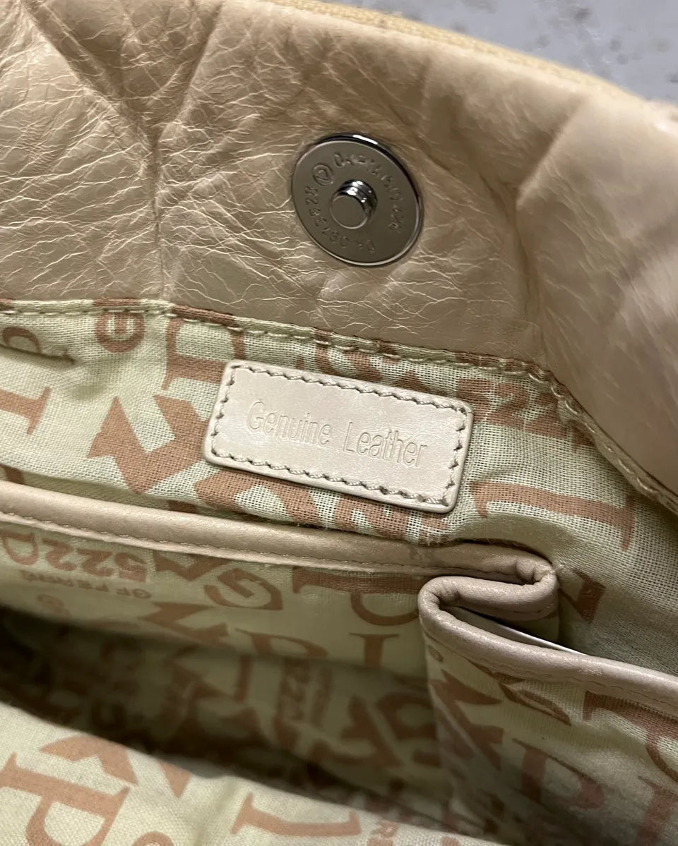 2000s Gianfranco Ferré Cream Beaded Embellished Handle Bag TFCrdxy 9