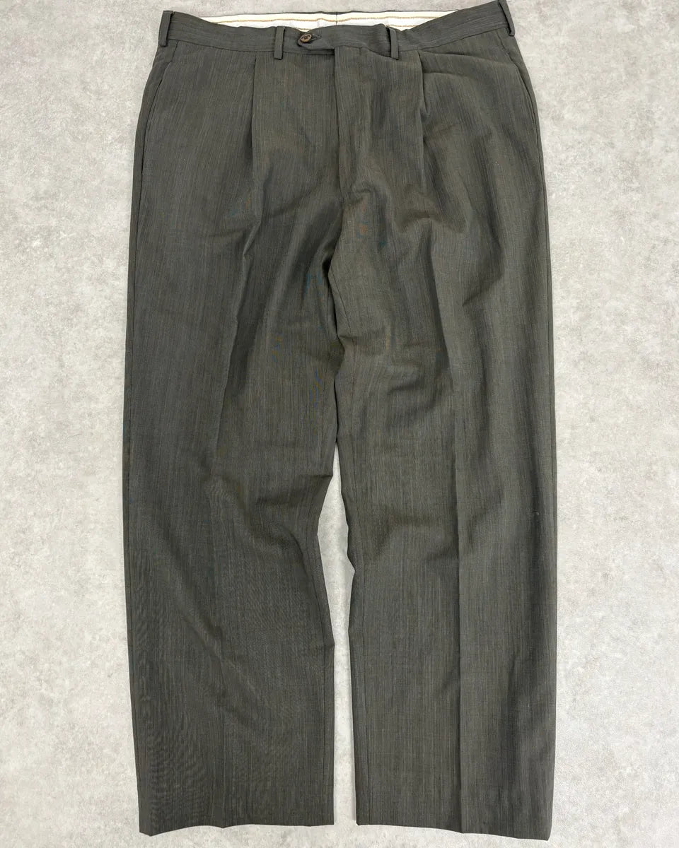 2000s Gianfranco Ferré Dark Green Cozy Tailored Pants mxeBDnn 0