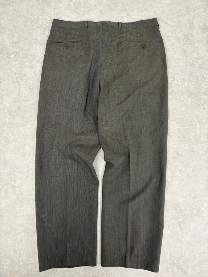 2000s Gianfranco Ferré Dark Green Cozy Tailored Pants mxeBDnn 5