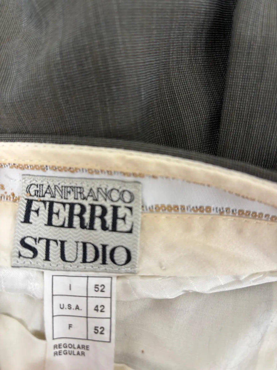 2000s Gianfranco Ferré Dark Green Cozy Tailored Pants mxeBDnn 7
