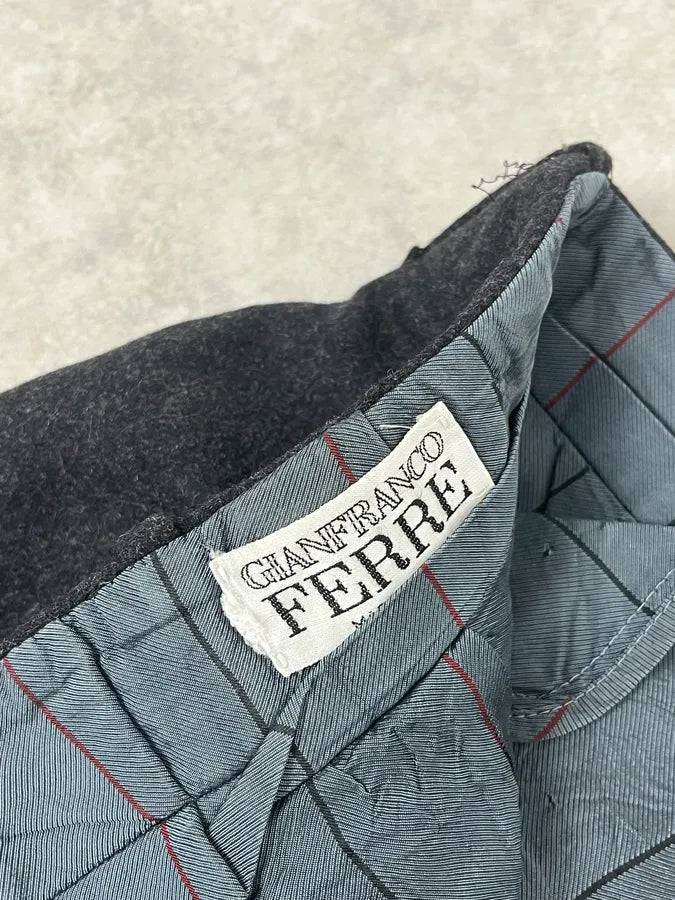 2000s Gianfranco Ferré Dark Grey Wool Tailored Pants eRWvHpP 9