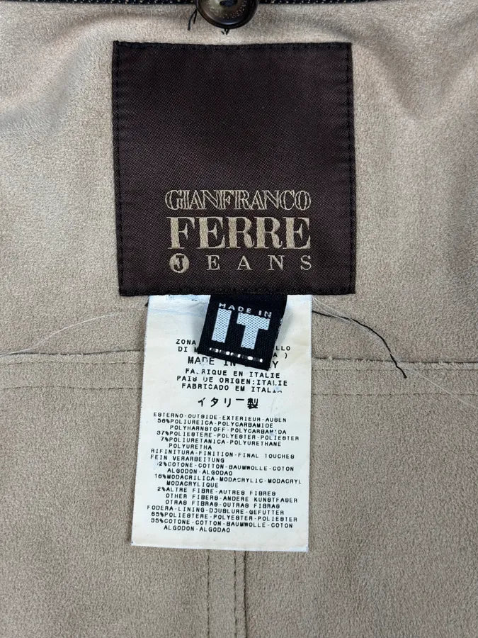 2000s Gianfranco Ferré Black & Dark Brown Eco Leather jacket wEyfRAf 11