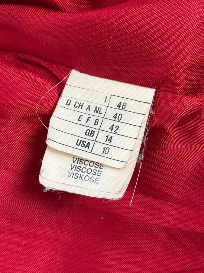 2000s Gianfranco Ferré Fur Collar Red Leather Puffer Vest MkBCrLm 9