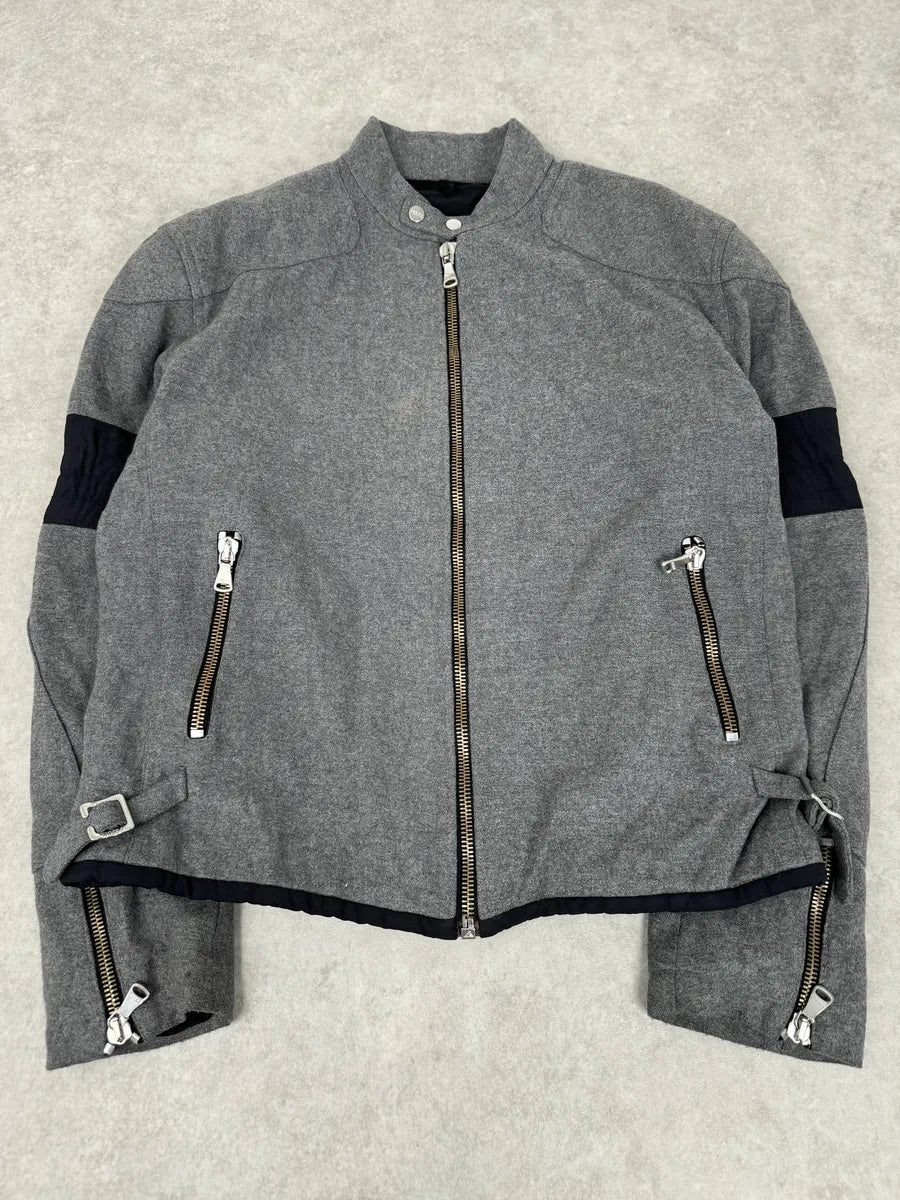 2000s Gianfranco Ferré Grey Wool Zip-up Jacket BReEBmy 3