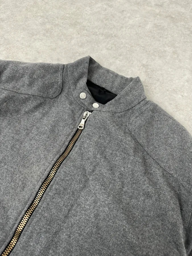 2000s Gianfranco Ferré Grey Wool Zip-up Jacket BReEBmy 4