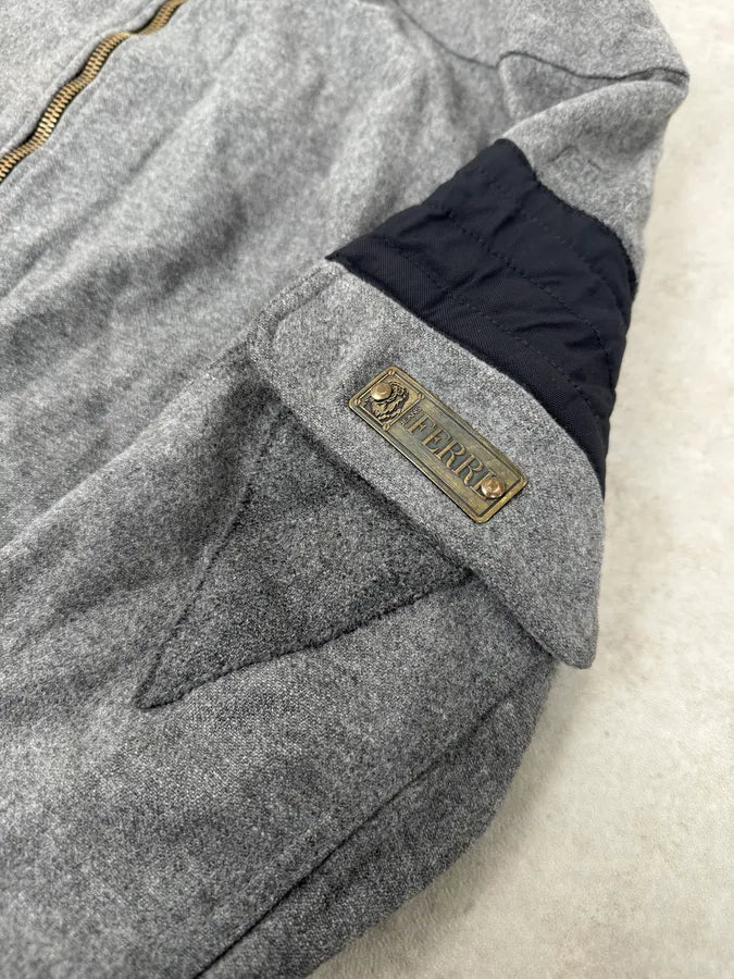 2000s Gianfranco Ferré Grey Wool Zip-up Jacket BReEBmy 6