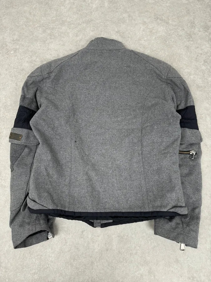 2000s Gianfranco Ferré Grey Wool Zip-up Jacket BReEBmy 7