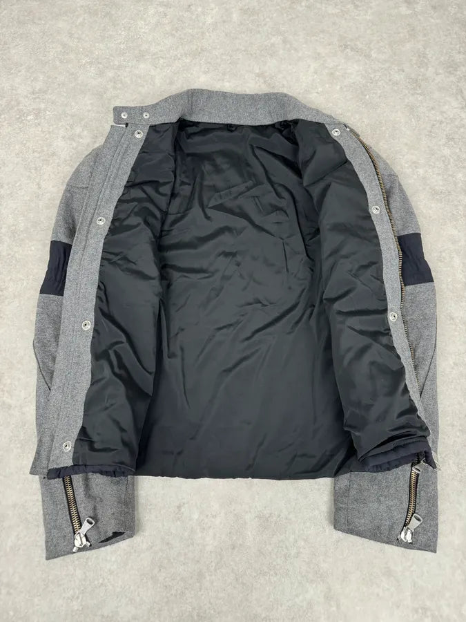 2000s Gianfranco Ferré Grey Wool Zip-up Jacket BReEBmy 8