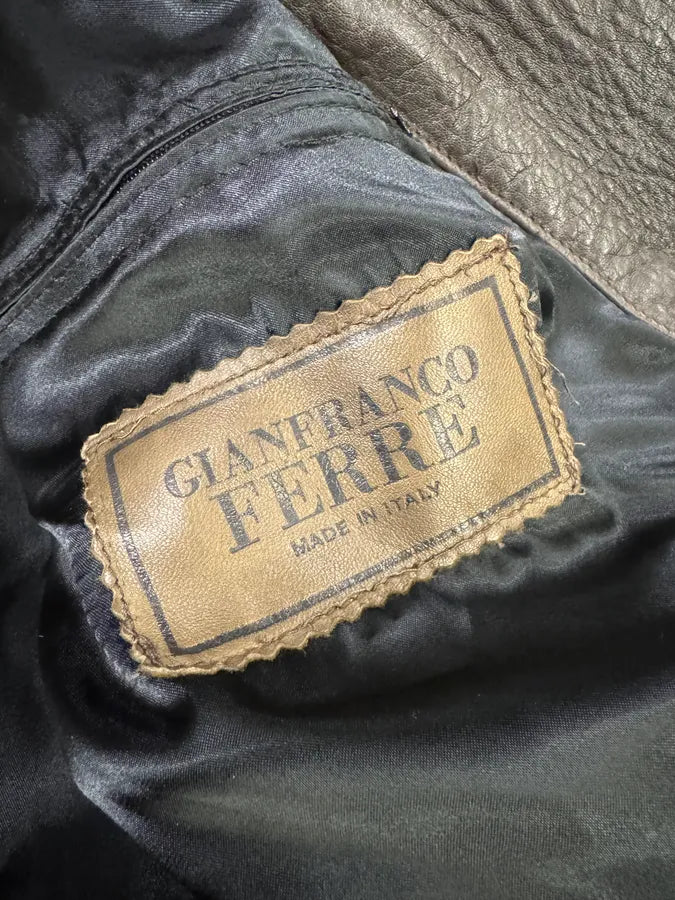 2000s Gianfranco Ferré Hunter Fur Leather Trench Coat (L) aKHwrNt 9
