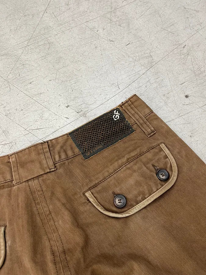 2000s Gianfranco Ferré Multi-Pocket Camel Cargo Pants BZglEcf 10