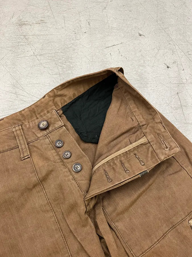 2000s Gianfranco Ferré Multi-Pocket Camel Cargo Pants BZglEcf 11