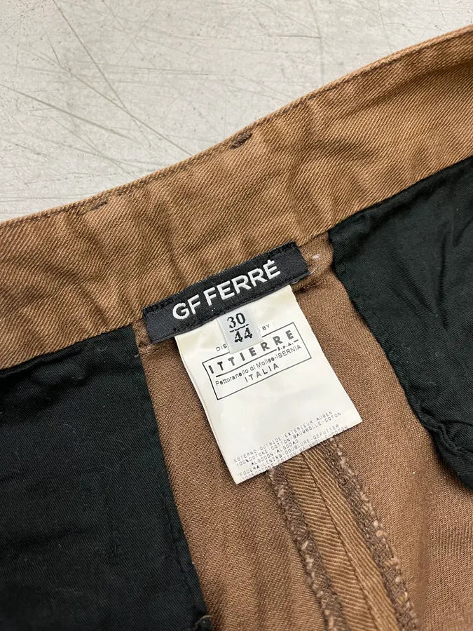 2000s Gianfranco Ferré Multi-Pocket Camel Cargo Pants BZglEcf 12