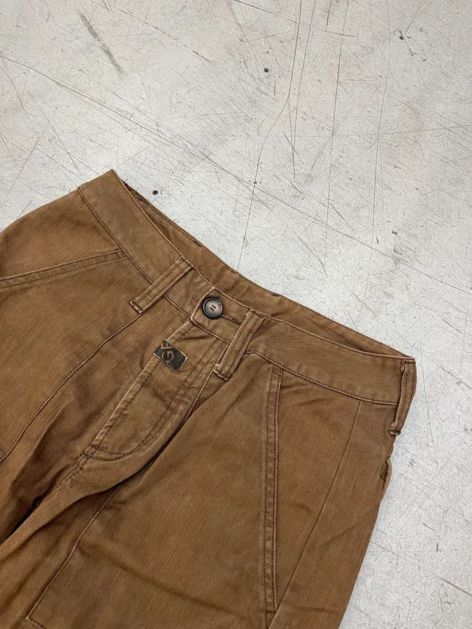 2000s Gianfranco Ferré Multi-Pocket Camel Cargo Pants BZglEcf 5