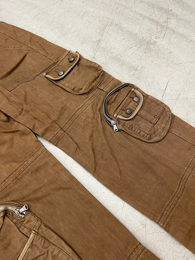 2000s Gianfranco Ferré Multi-Pocket Camel Cargo Pants BZglEcf 7
