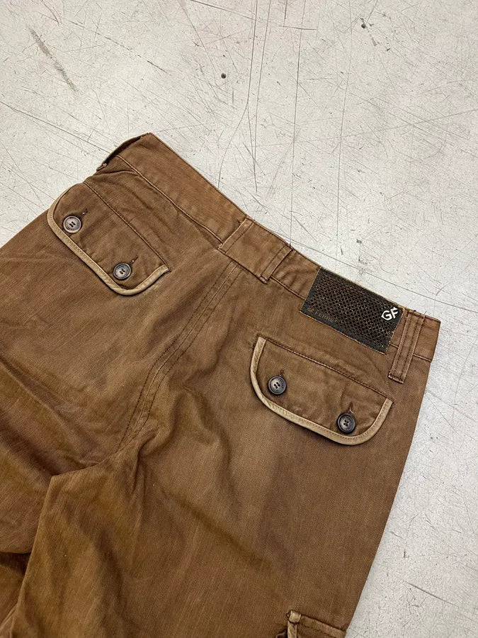 2000s Gianfranco Ferré Multi-Pocket Camel Cargo Pants BZglEcf 9
