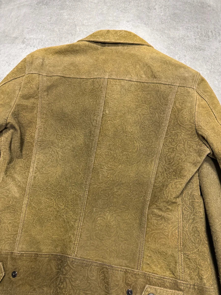 2000s Gianfranco Ferré Prestige Patern Suede Leather Jacket qsegBPm 5