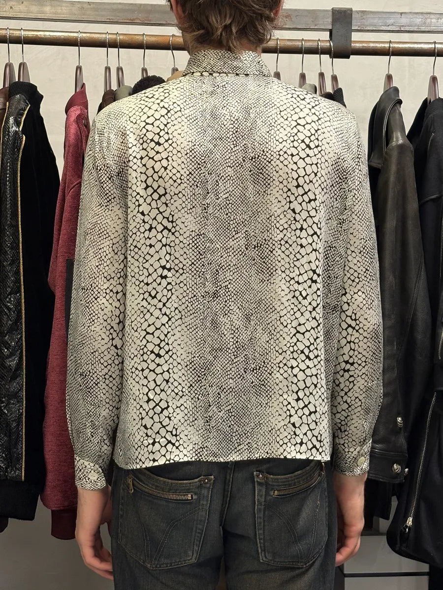 2000s Gianfranco Ferré White Reptile Exotic Shirt VEtqAqa 2